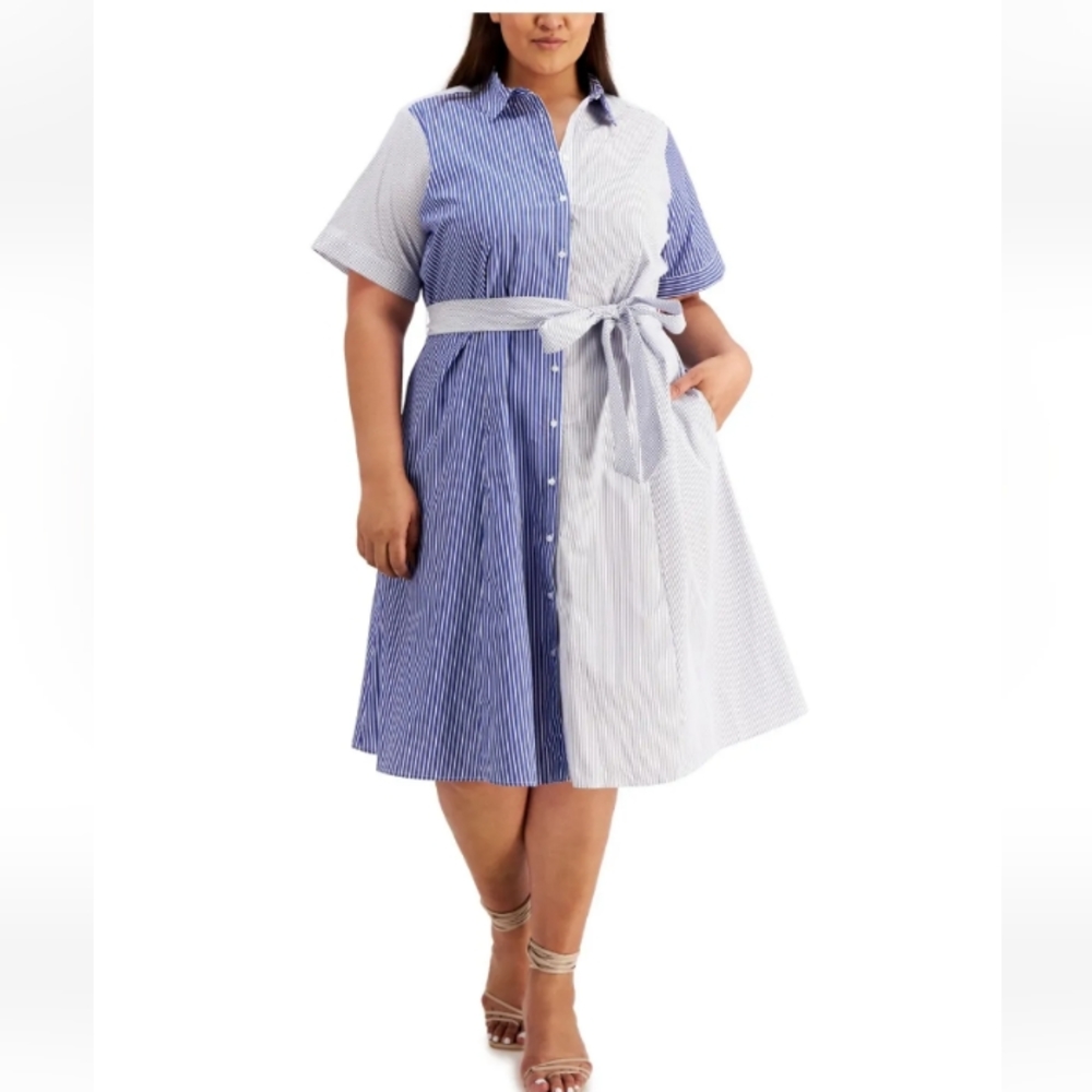 Calvin Klein Button Down Stripe dress